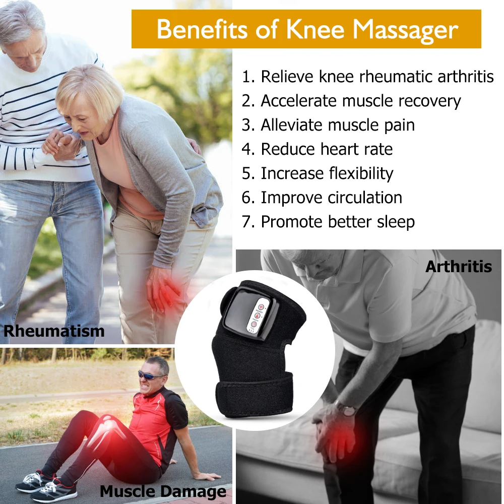 Joelheira Massageadora com Aquecimento para Alívio e Relaxamento - Imagem 20