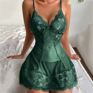 Conjunto de Lingerie Sexy em Renda com Sutiã e Calcinha