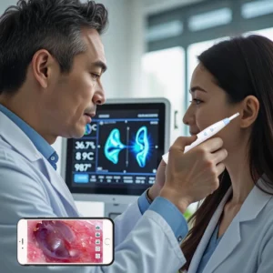 Otoscópio Digital Visual para Limpeza de Ouvido com Câmera Wi-Fi
