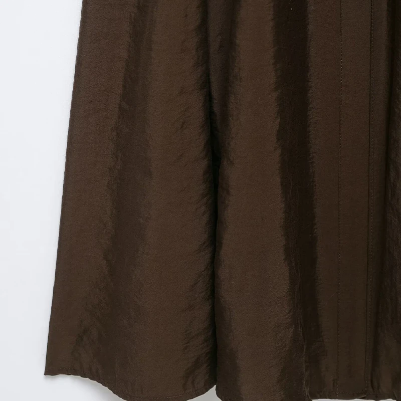 Vestido Midi Casual Elegante com Cinto e Gola V - Imagem 6