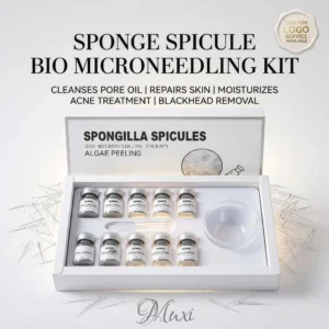 Kit de Esfoliação Facial com Espículas de Algas para Renovação da Pele