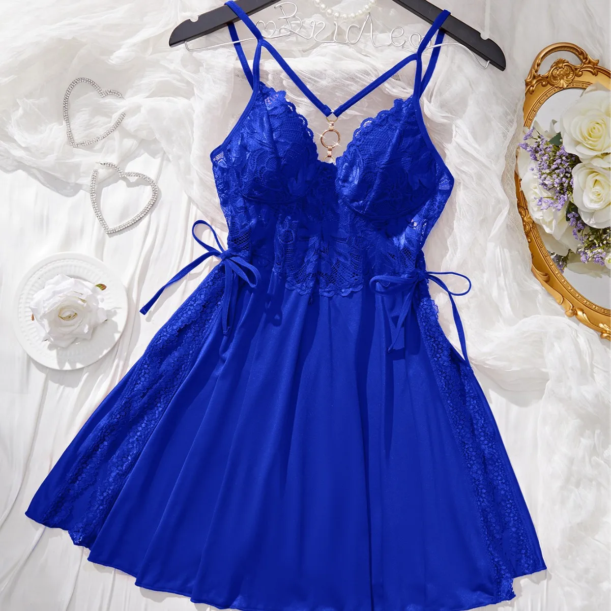 Camisola Feminina em Renda com Detalhes Transparentes GRACIA - Imagem 2