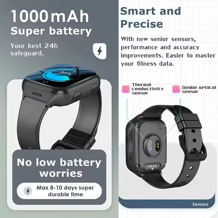 Relógio Inteligente 4G com GPS para Segurança de Idosos - Imagem 3