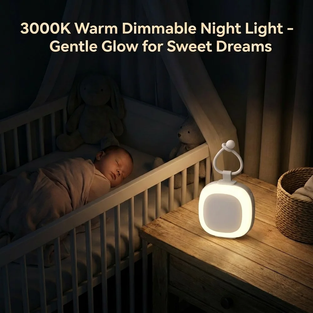 Máquina de Ruído Branco com Luz Noturna e Sensor de Choro - Imagem 4