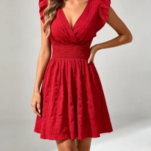 Vestido Midi Casual com Mangas Bufantes e Estampa Floral