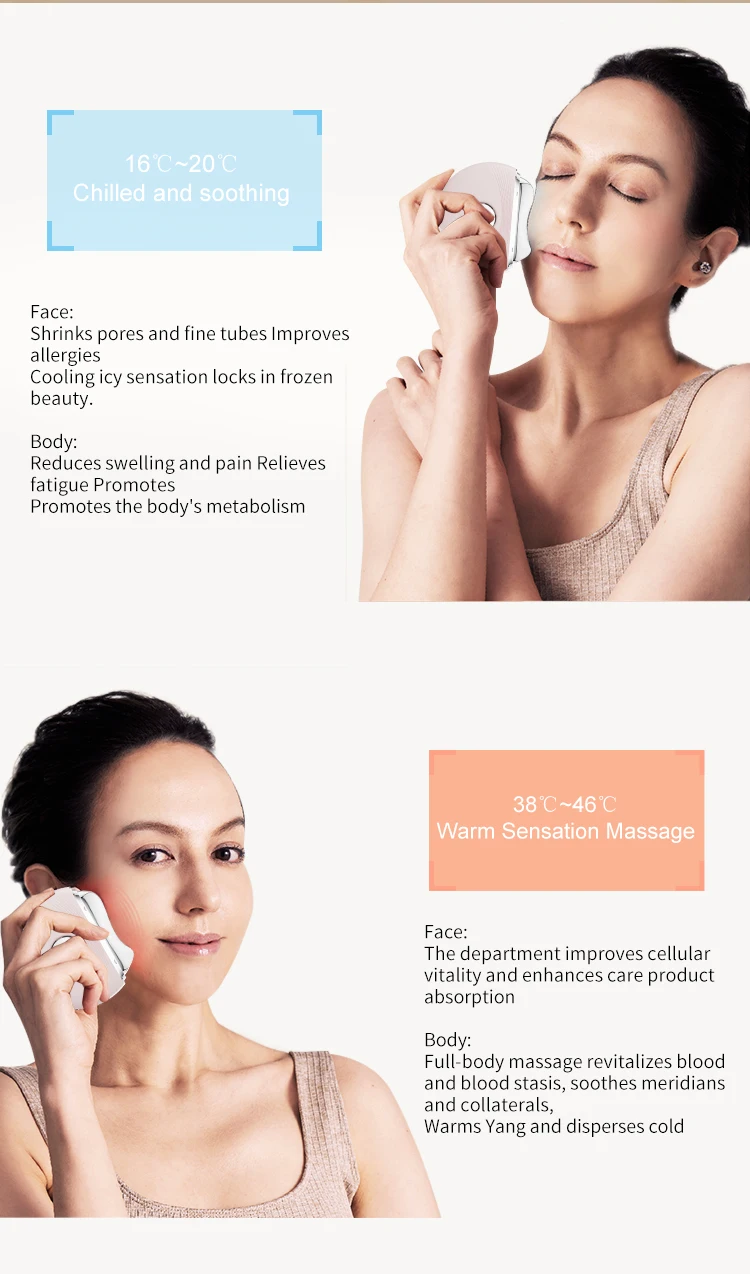 Massageador Facial Elétrico com Função Quente, Fria e EMS - Imagem 10