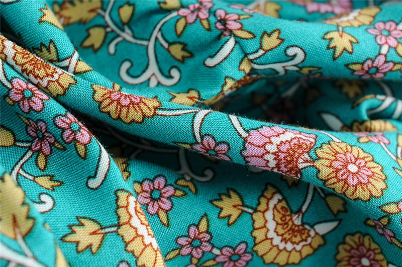 Vestido Maxi Longo Estampa Floral Vintage com Decote em V - Imagem 20