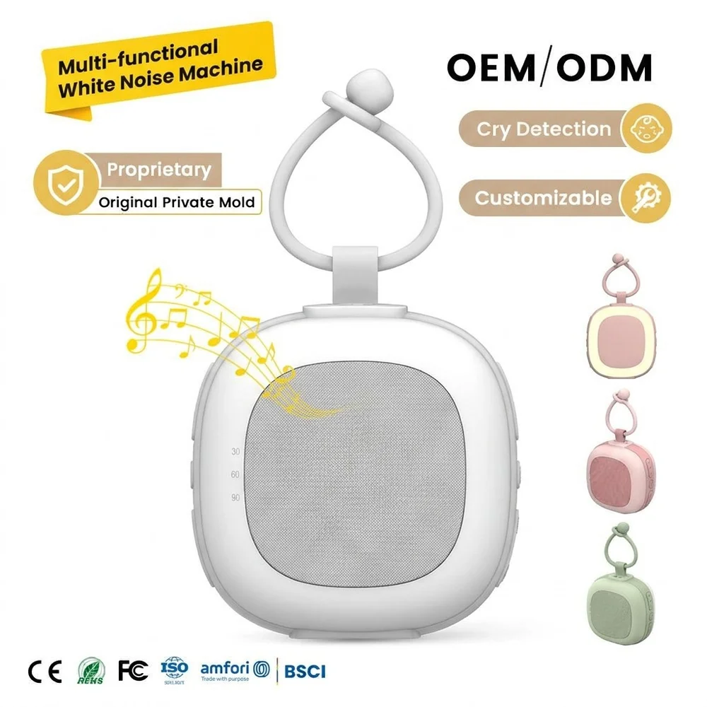 Máquina de Ruído Branco com Luz Noturna e Sensor de Choro