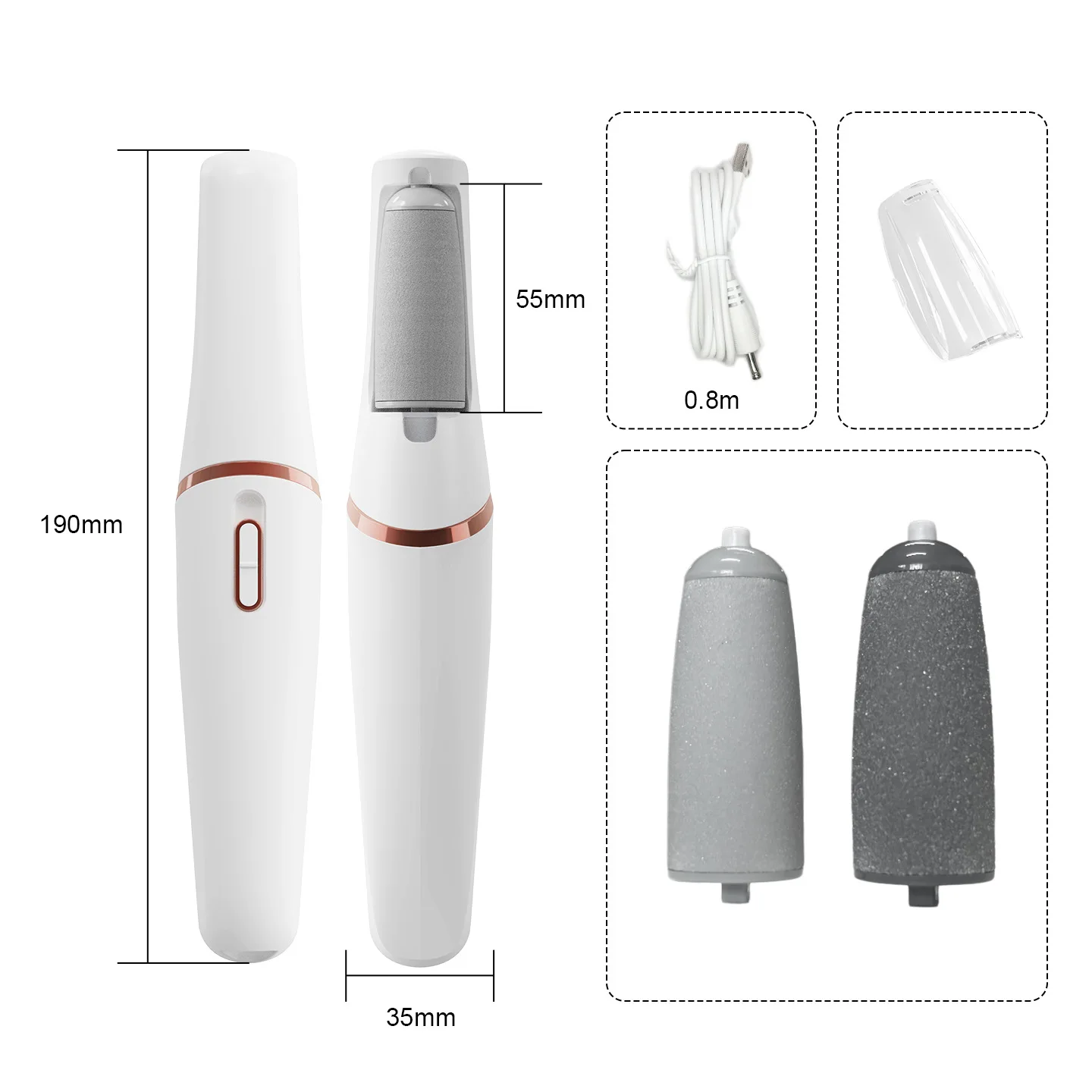 Esfoliador Elétrico para Remoção de Calos e Pés Secos - Imagem 7
