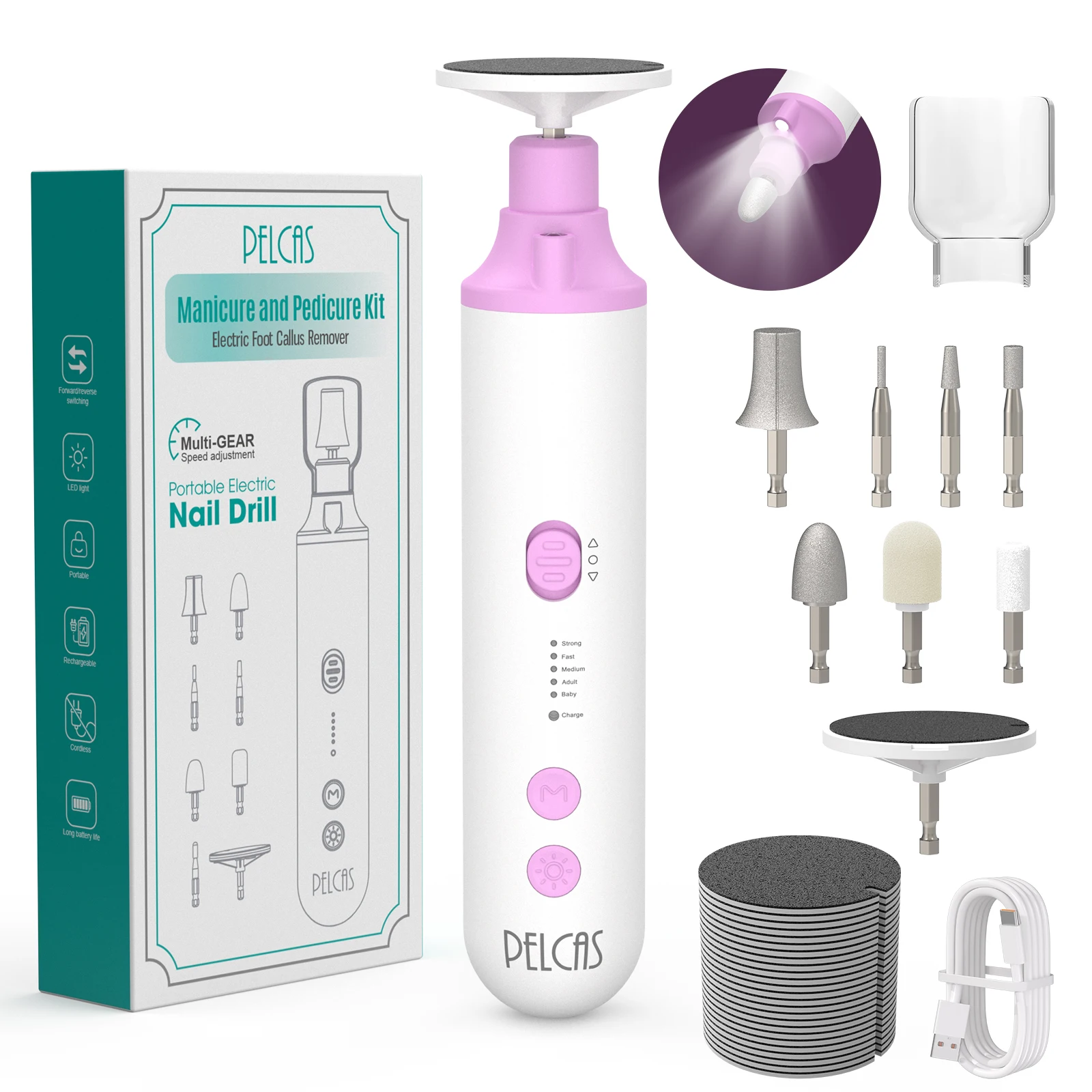 Lixadeira Elétrica de Unhas para Manicure e Pedicure - Imagem 7