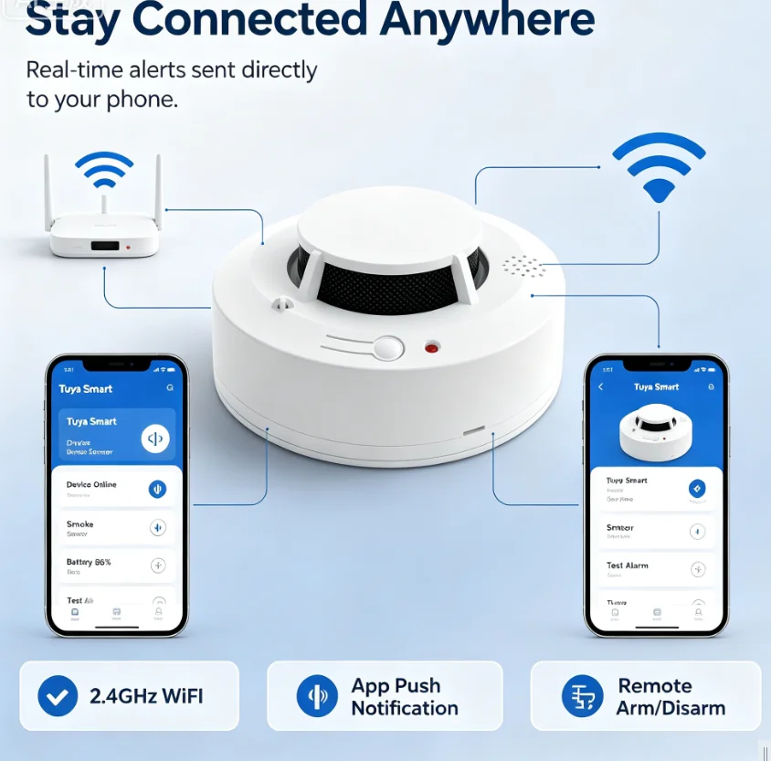 Detector de Fumaça Wi-Fi Inteligente com Alarme Sonoro - Imagem 7