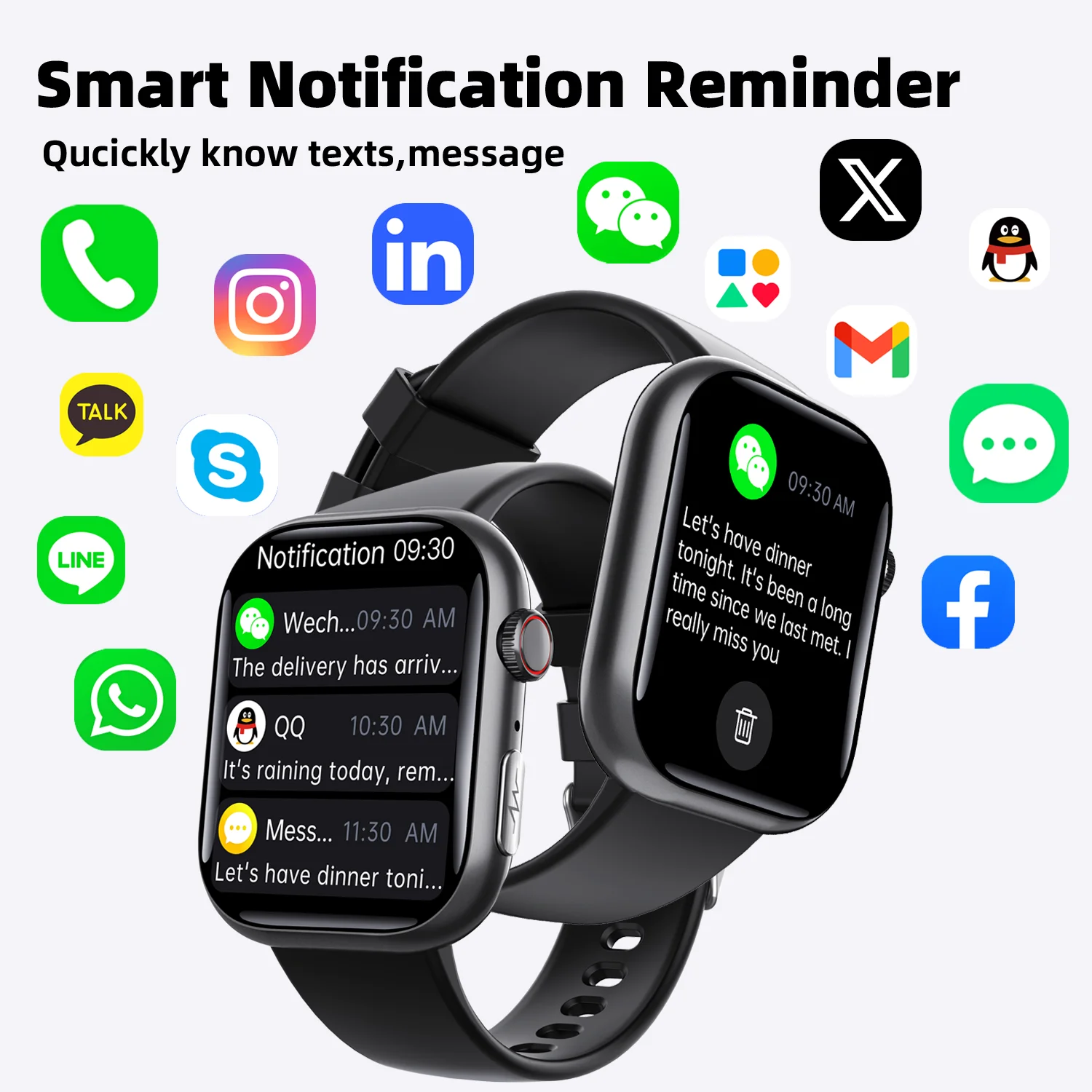 Smartwatch F100 com Monitoramento de Saúde e Botão de Emergência SOS - Imagem 2