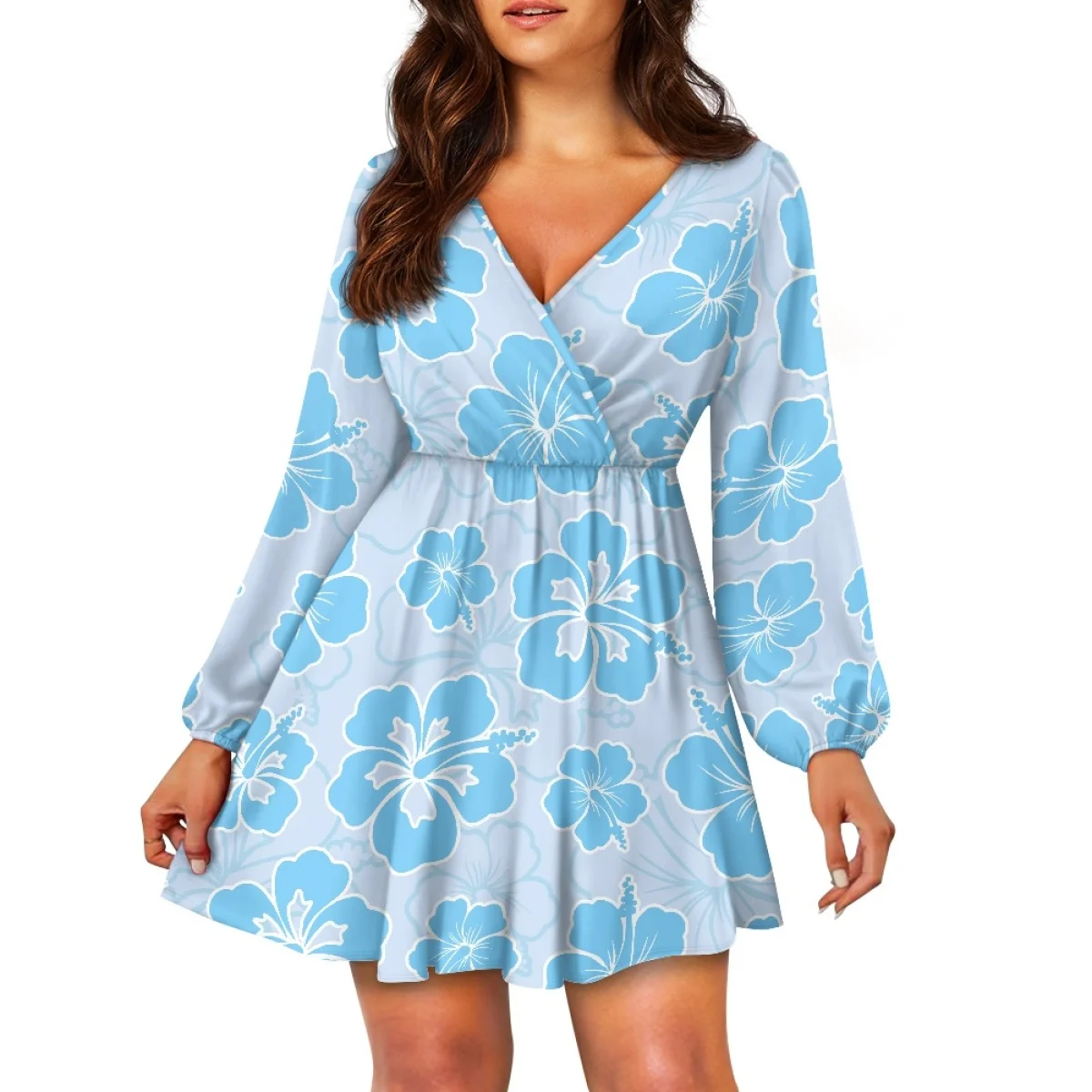 Vestido Feminino Estampado com Decote V para Uso Casual e Festas - Imagem 17