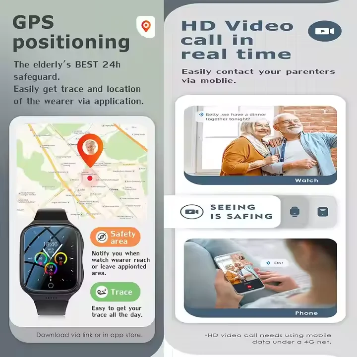 Relógio Inteligente 4G com GPS para Segurança de Idosos - Imagem 5