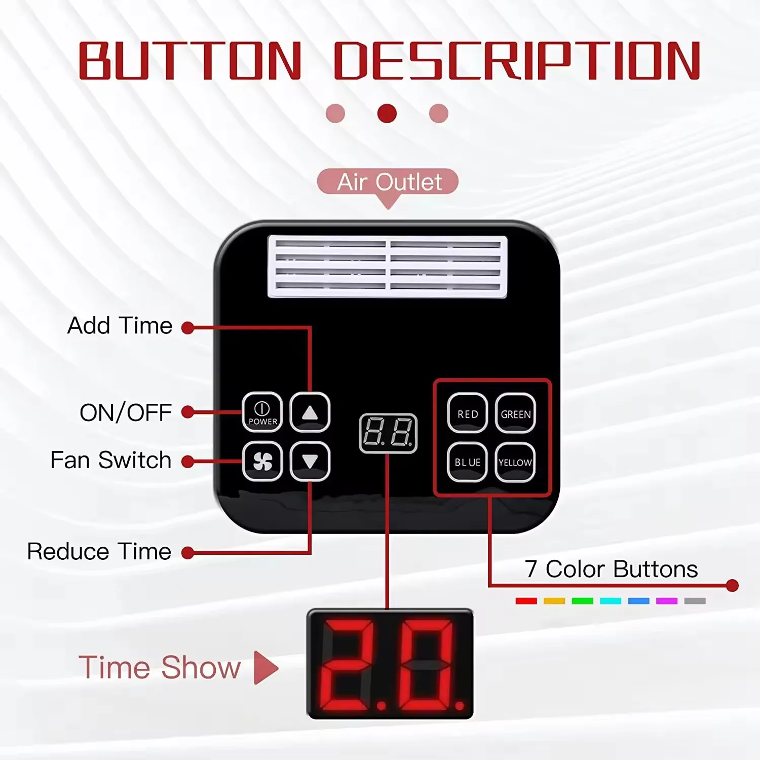 Máscara de LED para Fototerapia Facial com 7 Cores - Imagem 4