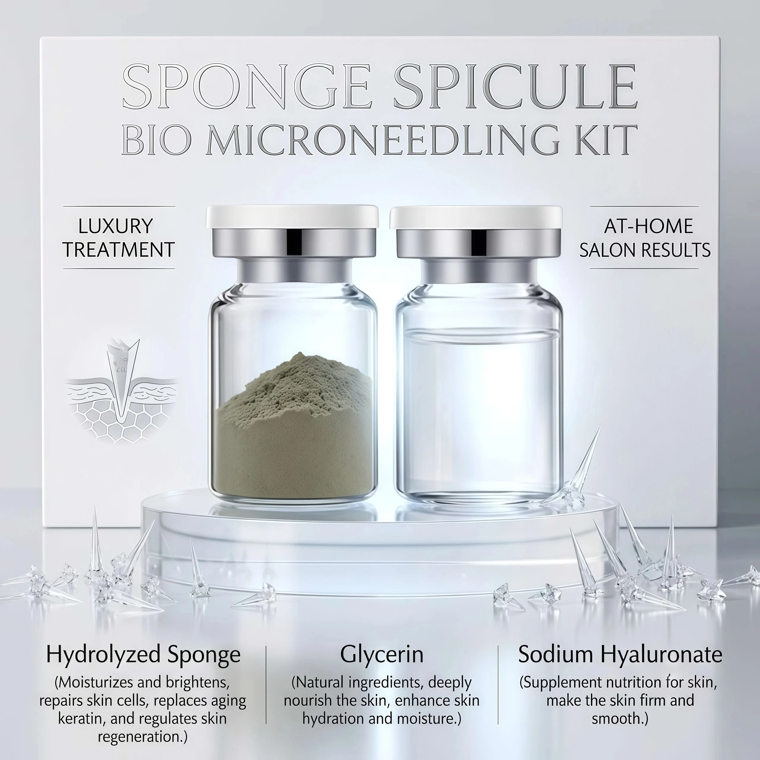 Kit de Esfoliação Facial com Espículas de Algas para Renovação da Pele - Imagem 2