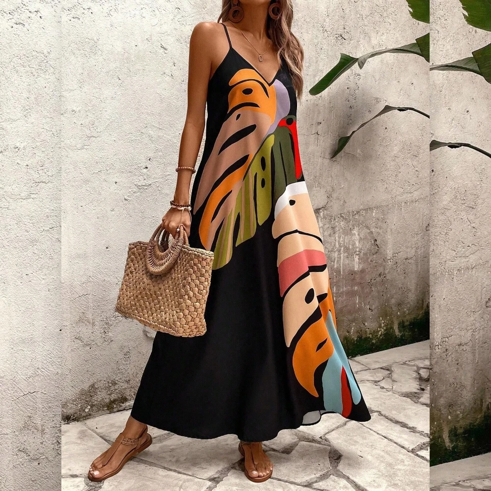 Vestido Longo Estampado para Passeio e Uso Casual no Verão - Imagem 7
