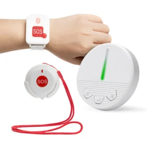 Sistema de Chamada de Emergência SOS com Botão e Pager para Idosos