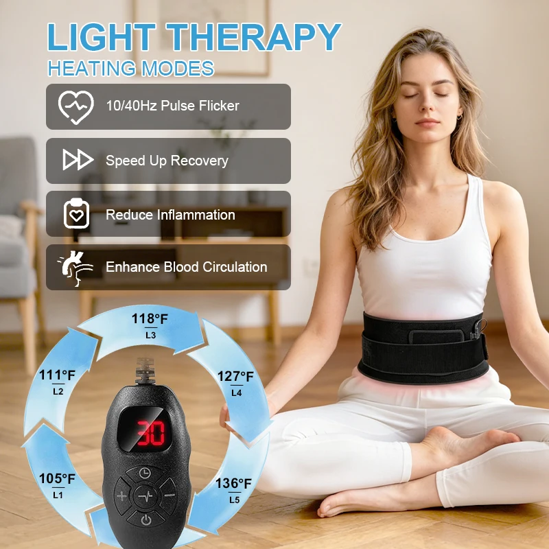 Cinto de Terapia com Luz LED para Alívio de Desconforto Corporal - Imagem 12