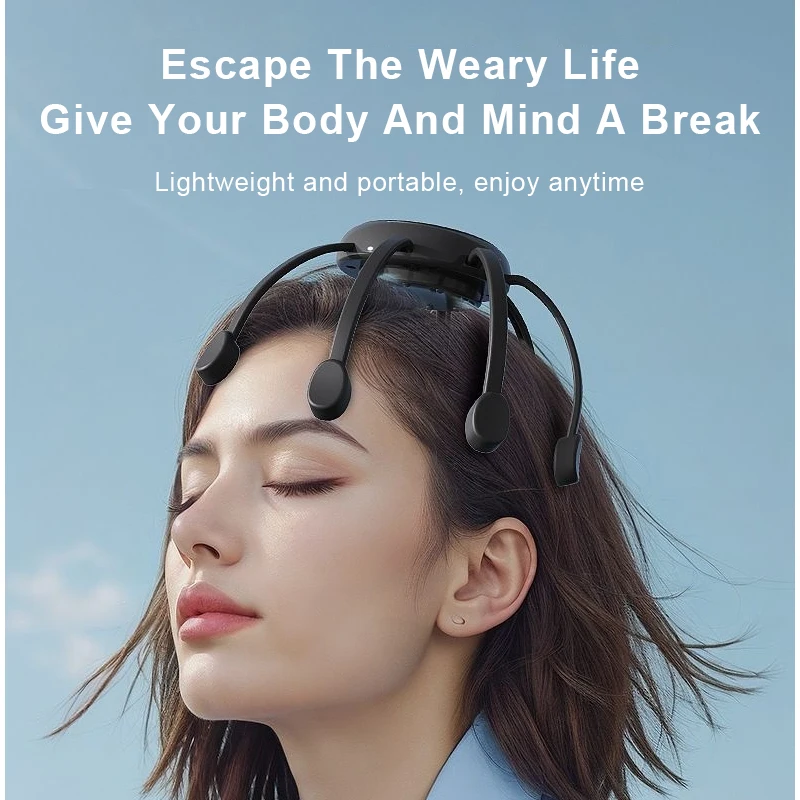 Massageador de Cabeça Elétrico para Relaxamento e Alívio de Tensão - Imagem 3