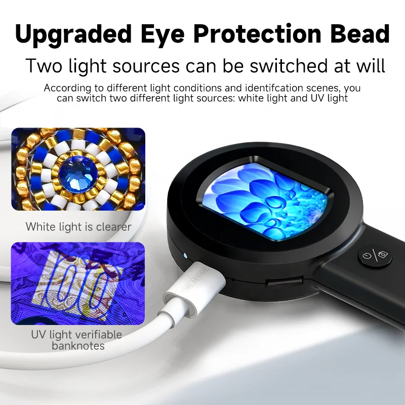 Lupa Digital Portátil com Tela e Iluminação LED para Inspeção - Imagem 3