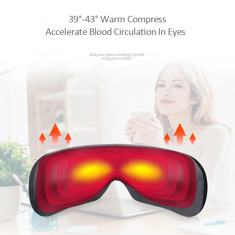 Massageador Ocular com Aquecimento para Relaxamento e Alívio de Fadiga - Imagem 5