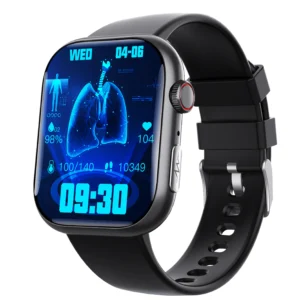 Smartwatch F100 com Monitoramento de Saúde e Botão de Emergência SOS