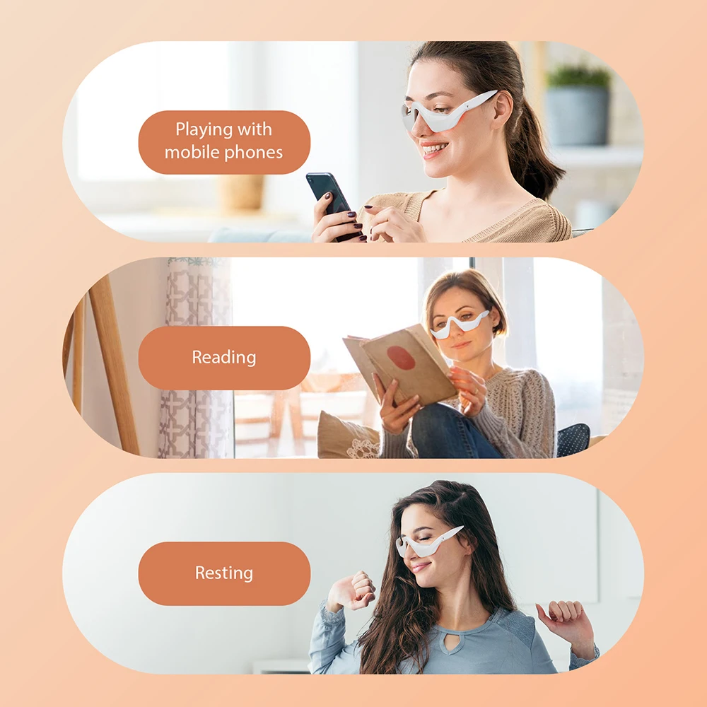 Massageador de Olhos 3D com Luz Vermelha para Relaxamento e Cuidado - Imagem 15