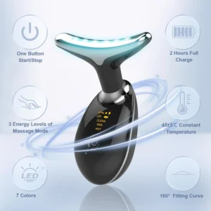 Massageador Facial e de Pescoço para Rejuvenescimento e Cuidados