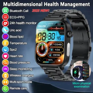 Smartwatch Masculino para Monitoramento de Saúde e Exames