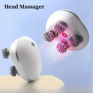 Massageador Elétrico Portátil para Couro Cabeludo e Relaxamento