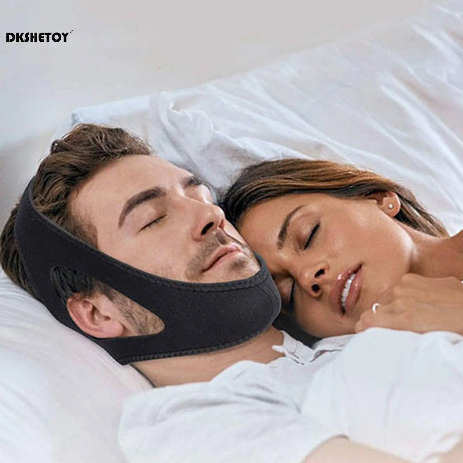 Cinta Antirronco para Suporte do Queixo e Sono Tranquilo