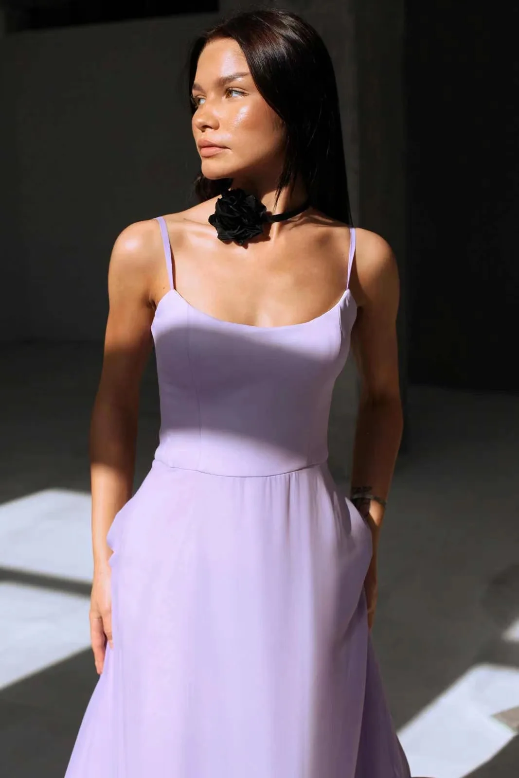Vestido Longo Feminino de Alças com Babados e Caimento Solto - Imagem 16
