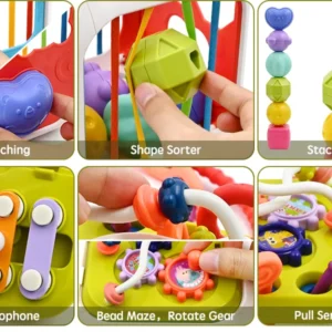 Cubo Didático Montessori para Estimulação Sensorial e Motora do Bebê