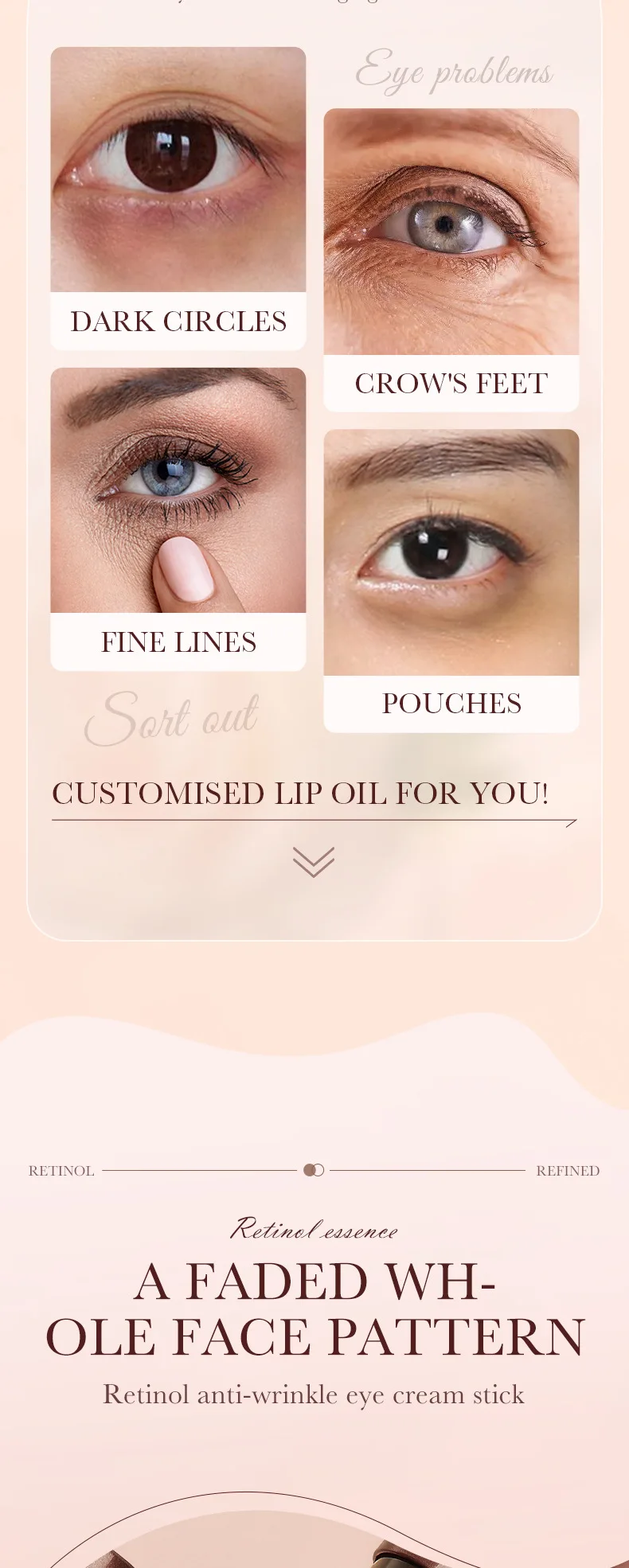 Bastão de Creme para Olhos SADOER com Retinol para Hidratação - Imagem 8