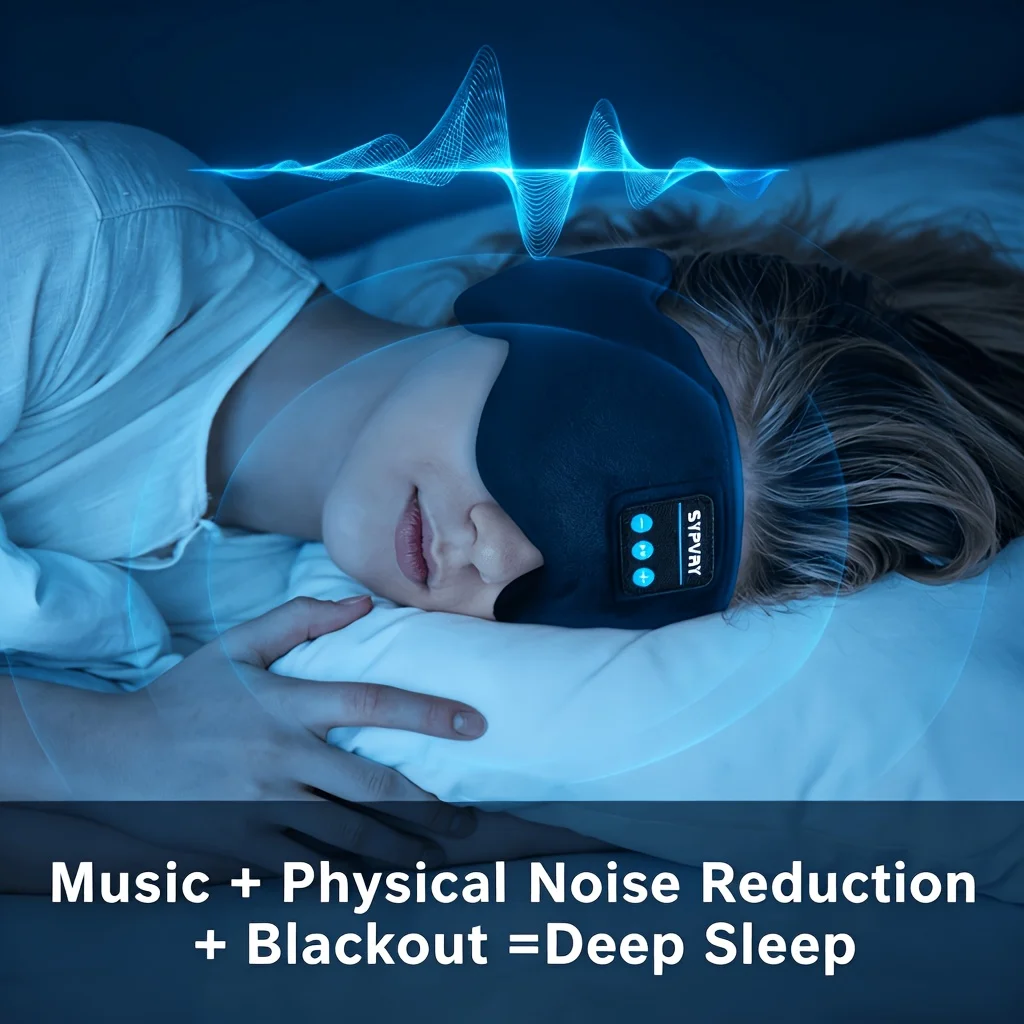 Máscara de Dormir com Fones Bluetooth para Descanso e Áudio - Imagem 5