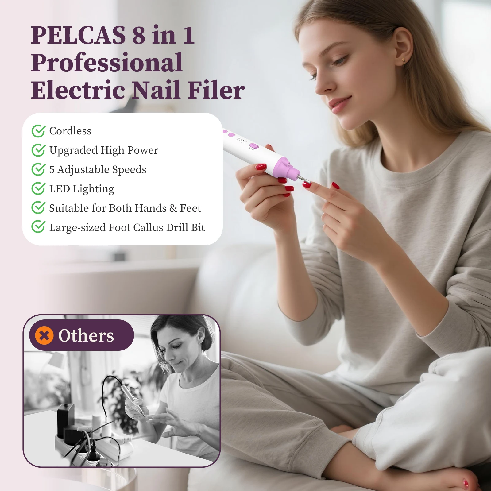 Lixadeira Elétrica de Unhas para Manicure e Pedicure - Imagem 4