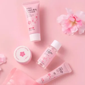 Kit de Skincare LAIKOU Sakura para Hidratação e Cuidados Faciais