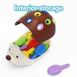 Brinquedo Educativo Montessori de Ouriço para Coordenação Motora - Imagem 13
