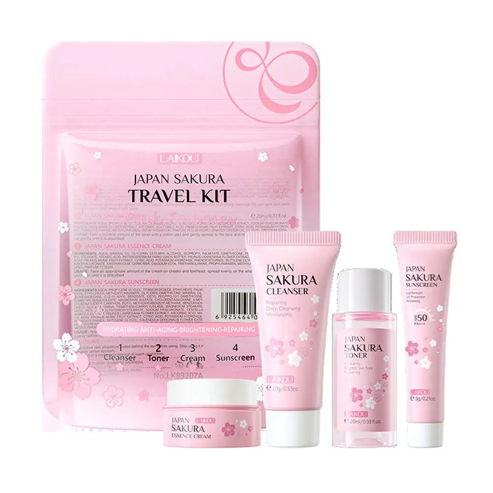 Kit de Skincare LAIKOU Sakura para Hidratação e Cuidados Faciais - Imagem 10