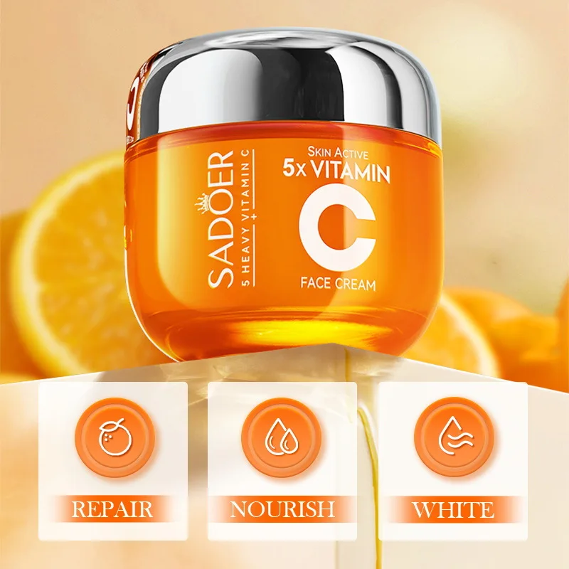 Creme Facial de Vitamina C SADOER para Hidratação e Cuidados da Pele - Imagem 3