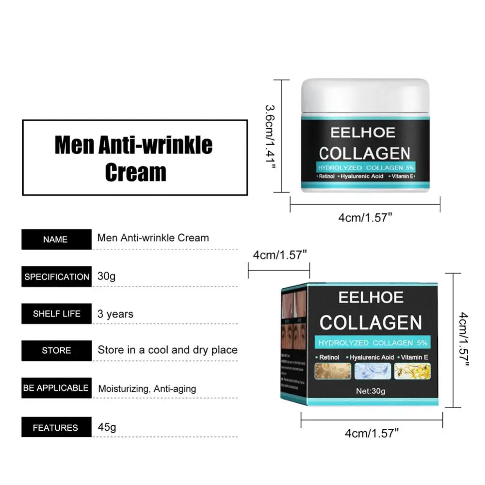 Creme Antirrugas Masculino de Colágeno e Ácido Hialurônico - Imagem 3