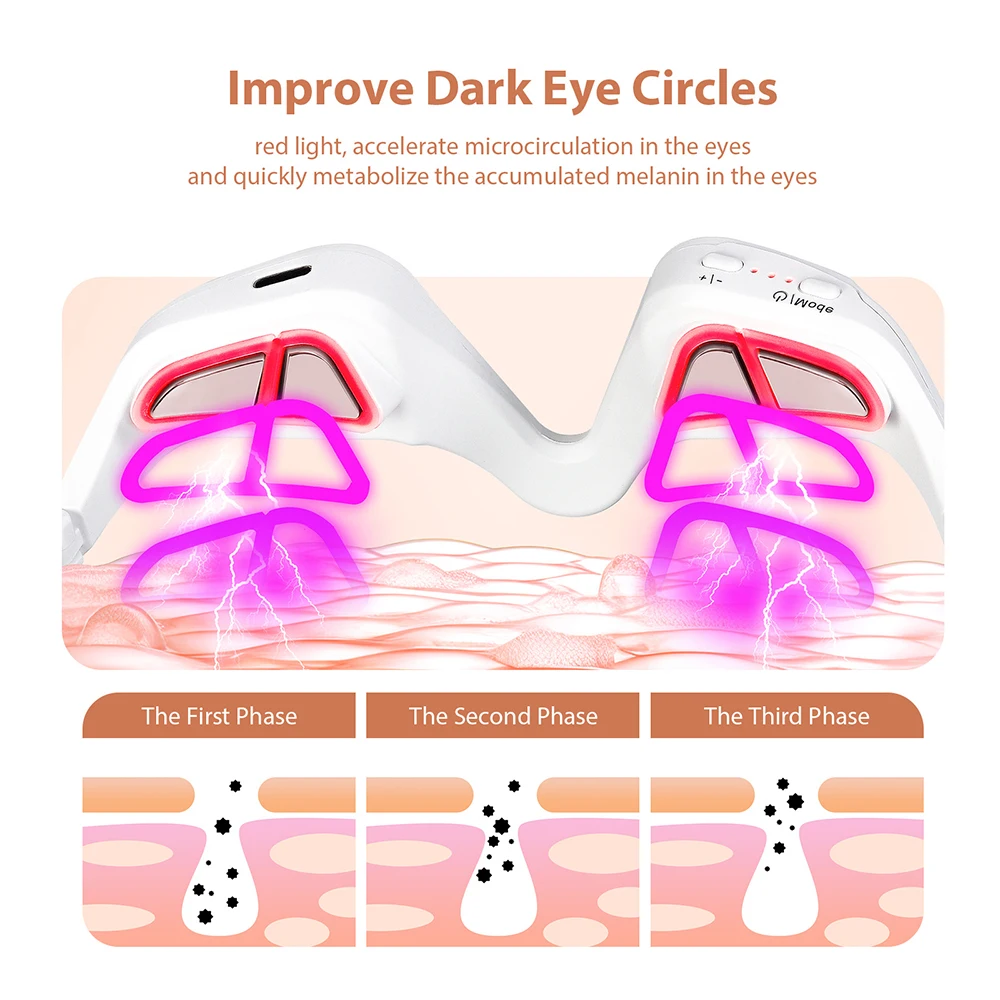 Massageador de Olhos 3D com Luz Vermelha para Relaxamento e Cuidado - Imagem 8