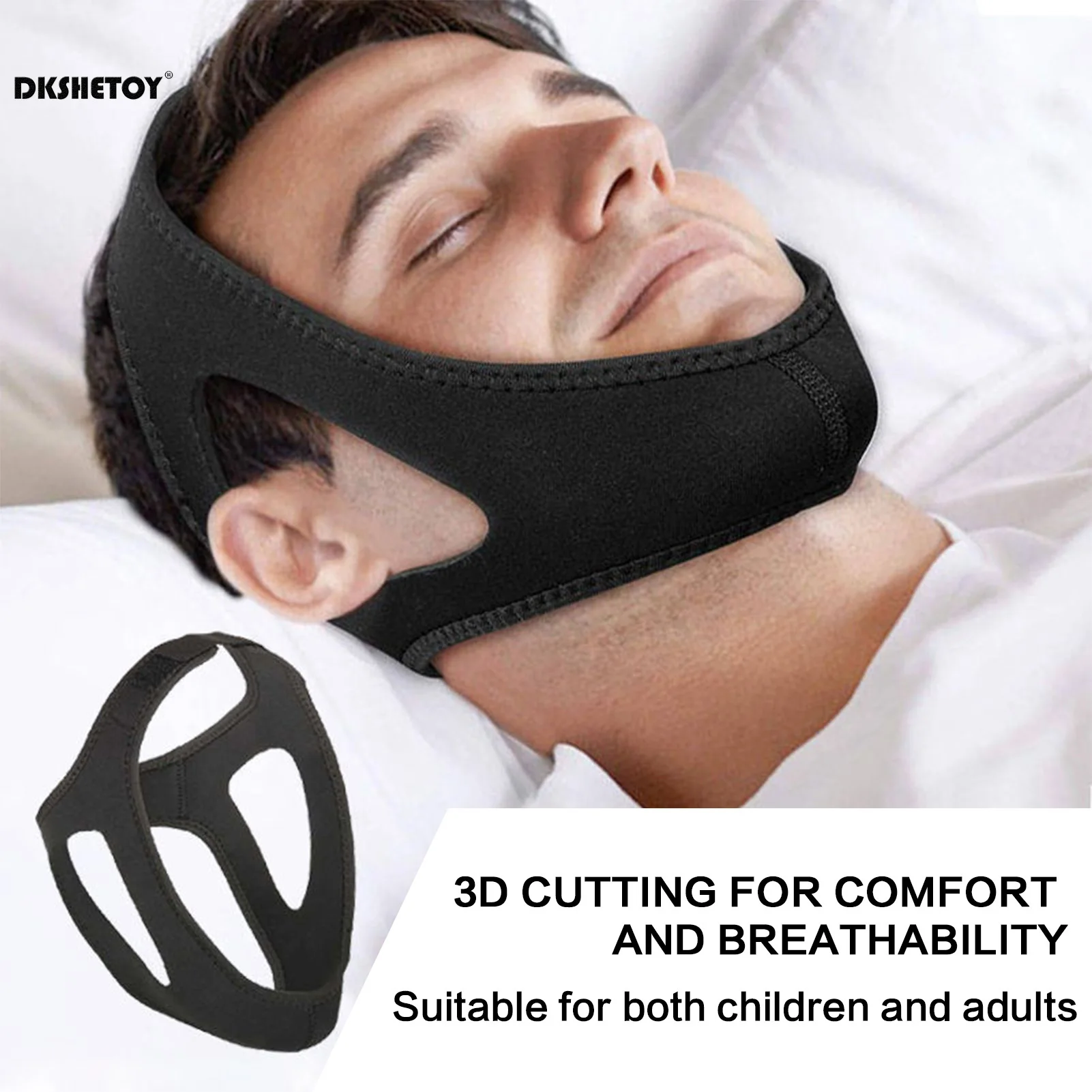 Cinta Antirronco para Suporte do Queixo e Sono Tranquilo - Imagem 14