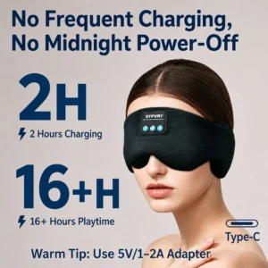Máscara de Dormir com Fones Bluetooth para Descanso e Áudio