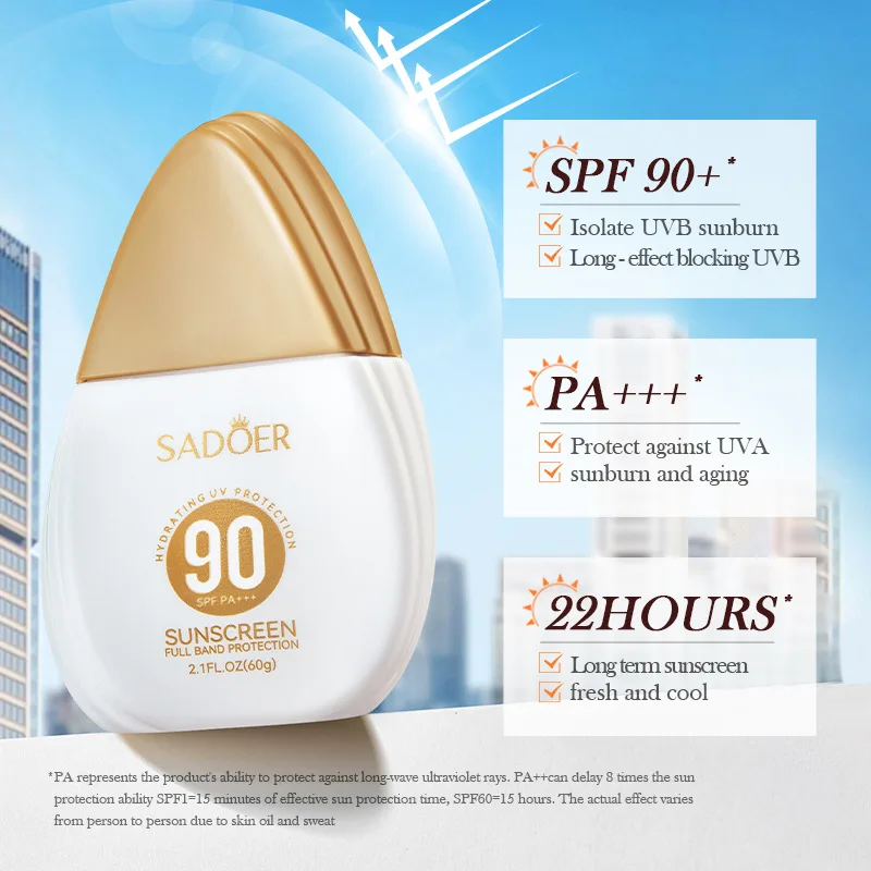 Protetor Solar FPS 90 SADOER para Rosto e Corpo - Imagem 4