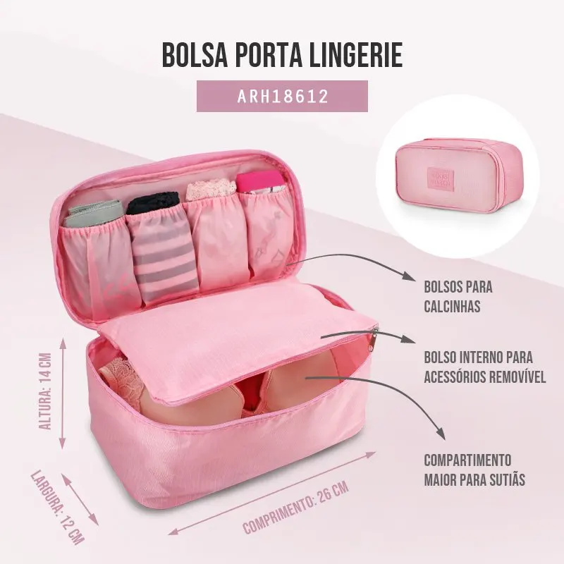 Bolsa Porta Lingerie Jacki Design para Organização em Viagens - Imagem 5