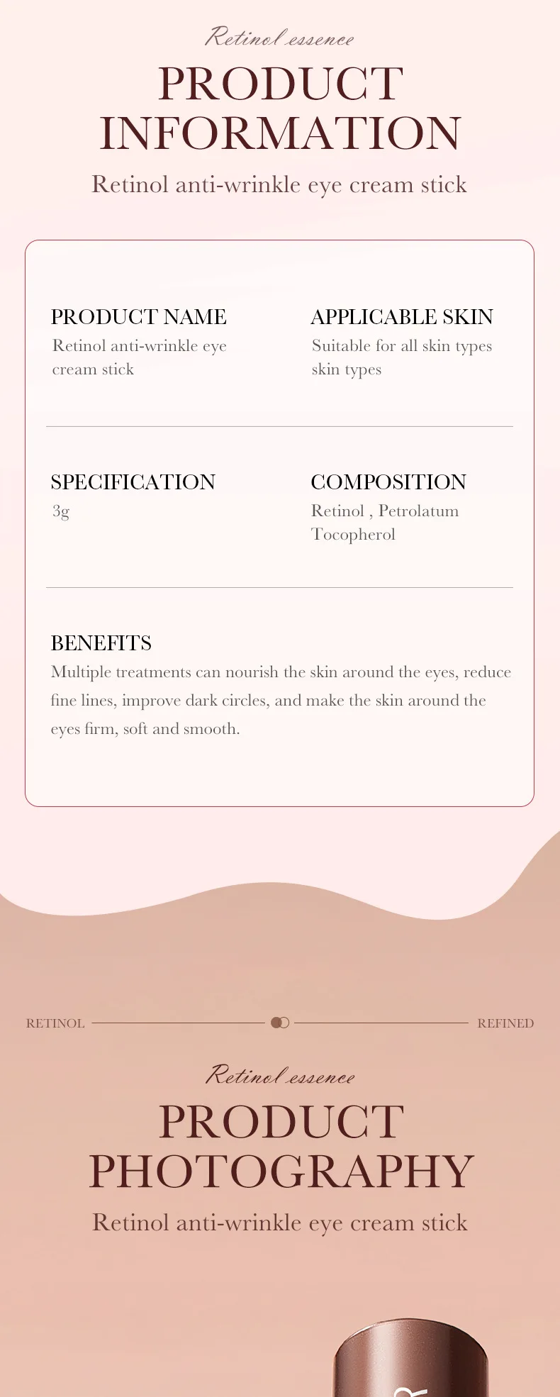 Bastão de Creme para Olhos SADOER com Retinol para Hidratação - Imagem 14