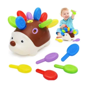 Brinquedo Educativo Montessori de Ouriço para Coordenação Motora