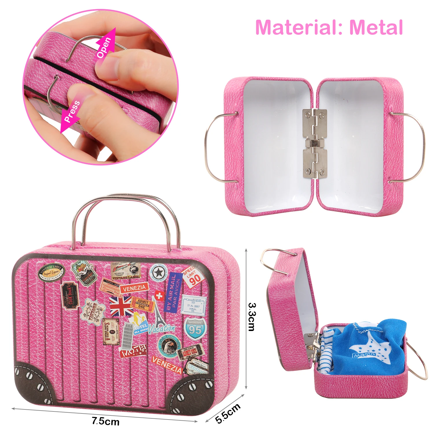 Kit de Acessórios para Bonecas com Roupas e Maleta de Viagem - Imagem 14